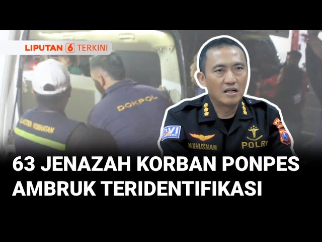 DVI Selesai Identifikasi 63 Jenazah Korban Ponpes Ambruk Sidoarjo