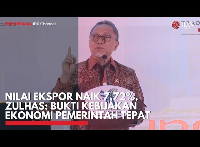 Nilai Ekspor Naik 7,72%, Zulhas: Bukti Kebijakan Ekonomi Pemerintah Tepat