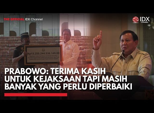Prabowo: Masih Banyak yang Perlu Diperbaiki, Termasuk Tambang Ilegal | IDXC UPDATE