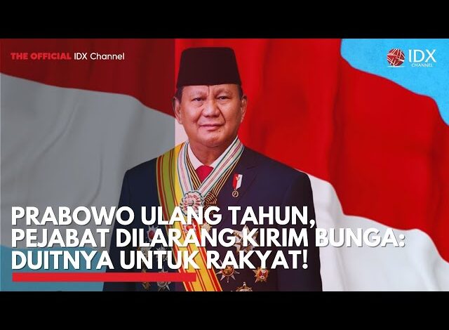 Prabowo Ulang Tahun, Pejabat Dilarang Kirim Bunga: Duitnya untuk Rakyat!