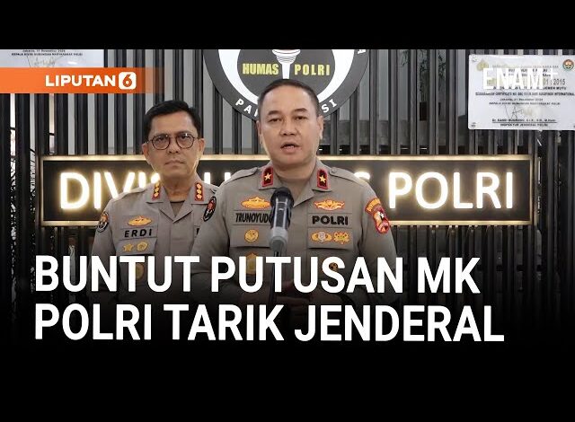 Polri Tarik Perwira Tinggi Irjen Argo dari Kementerian Buntut Putusan MK