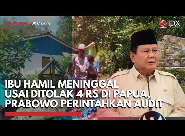 Ibu Hamil Meninggal Usai Ditolak 4 RS di Papua, Prabowo Perintahkan Audit