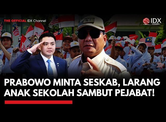Prabowo Minta Seskab: Stop Libatkan Anak Sekolah Sambut Pejabat!