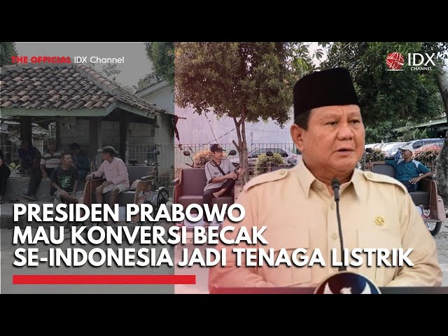 Presiden Prabowo Mau Konversi Becak se-Indonesia Jadi Tenaga Listrik