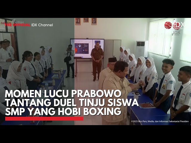 Momen Lucu Prabowo Tantang Duel Tinju Siswa SMP yang Hobi Boxing di Bekasi