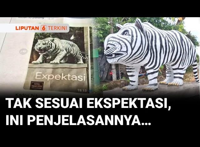 Viral Patung Macan Putih Tak Sesuai Ekspektasi, Ini Penjelasan Kepala Desa