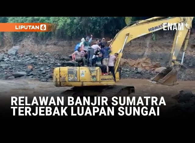 Momen Relawan Banjir Sumatra Diselamatkan Dari Luapan Sungai