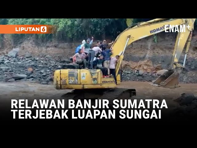 Momen Relawan Banjir Sumatra Diselamatkan Dari Luapan Sungai