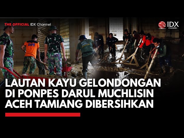 Lautan Kayu Gelondongan di Ponpes Darul Muchlisin Aceh Tamiang Dibersihkan | IDXC UPDATE