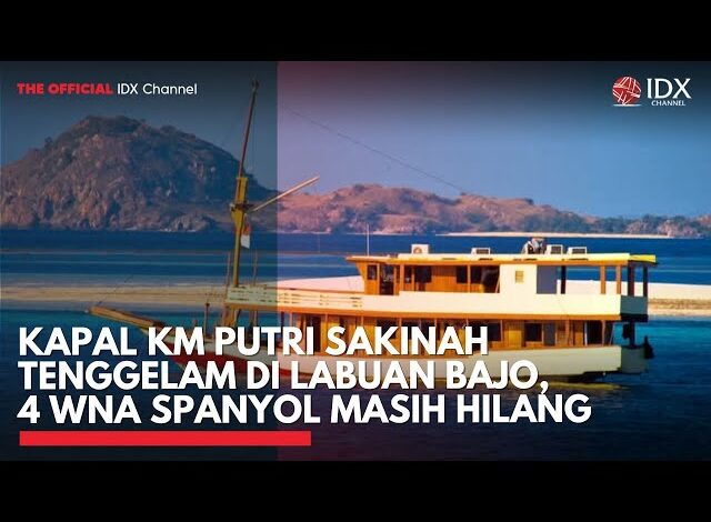 Kapal KM Putri Sakinah Tenggelam di Labuan Bajo, 4 WNA Spanyol Masih Hilang