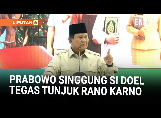 Prabowo Menohok Singgung Rano Karno ‘Si Doel’: Asal Lu Kerja, Gak Masalah Warna! | Liputan6