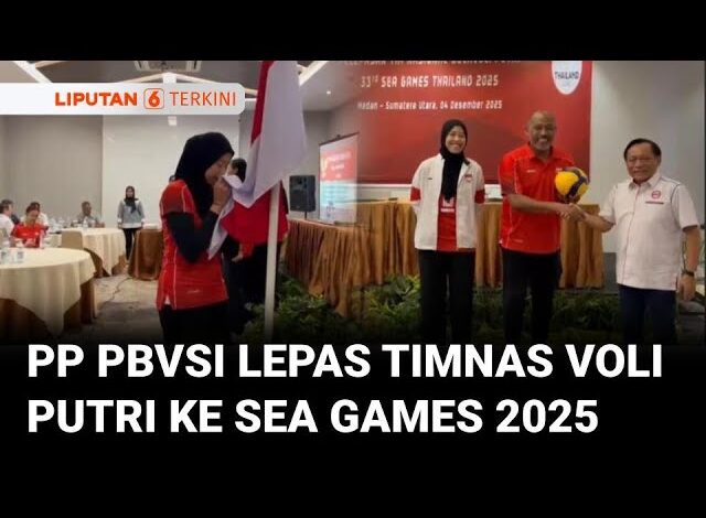 Ketum PP PBVSI Imam Sudjarwo Lepas Timnas Voli Putri Indonesia ke SEA Games Thailand 2025
