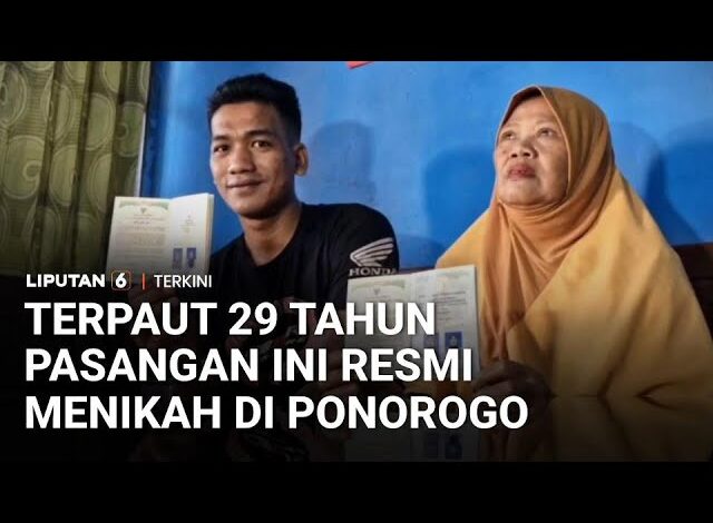 Cinta Tak Kenal Usia, Pasangan Terpaut 29 Tahun Resmi Menikah di Ponorogo