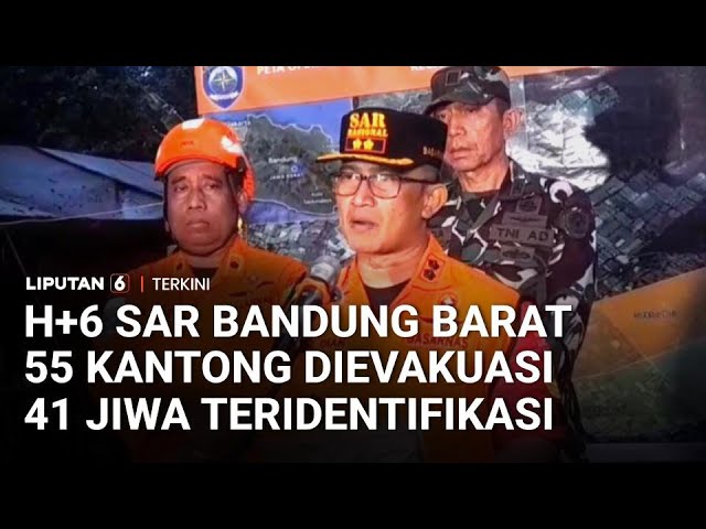 Update Operasi SAR Longsor Bandung Barat, 55 Kantong Jenazah Dievakuasi, 41 Jiwa Teridentifikasi