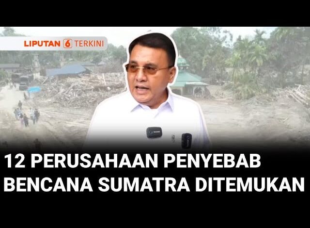 Satgas PKH Temukan 12 Perusahaan Diduga Penyebab Bencana Alam di Tiga Provinsi Sumatra | Liputan 6