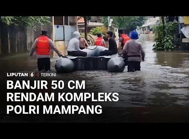 Hujan Deras Rendam 120 Rumah di Kompleks Polri Jakarta Selatan