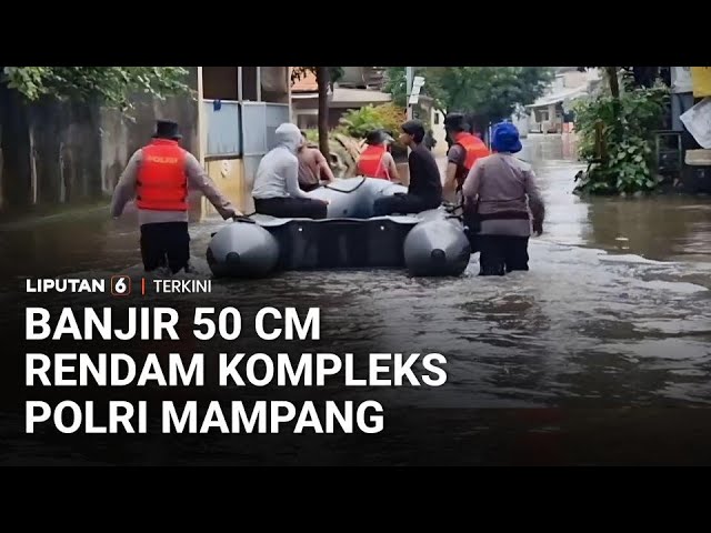 Hujan Deras Rendam 120 Rumah di Kompleks Polri Jakarta Selatan