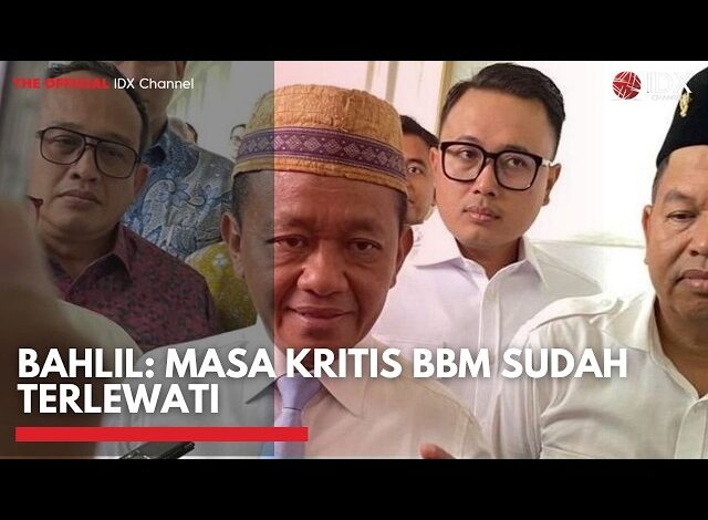 Bahlil: Masa Kritis BBM Sudah Terlewati