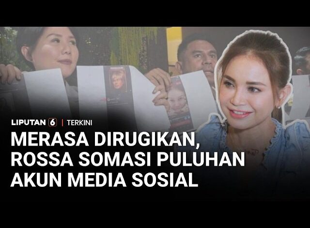 Rossa Somasi Puluhan Akun Media Sosial Atas Dugaan Manipulasi Konten yang Coreng Nama Baiknya