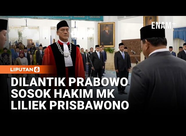 Liliek Prisbawono Dilantik Prabowo Jadi Hakim Konstitusi Gantikan Answar Usman